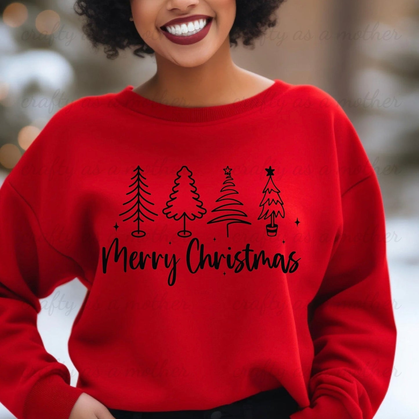 Merry Christmas Trees Sweatshirt