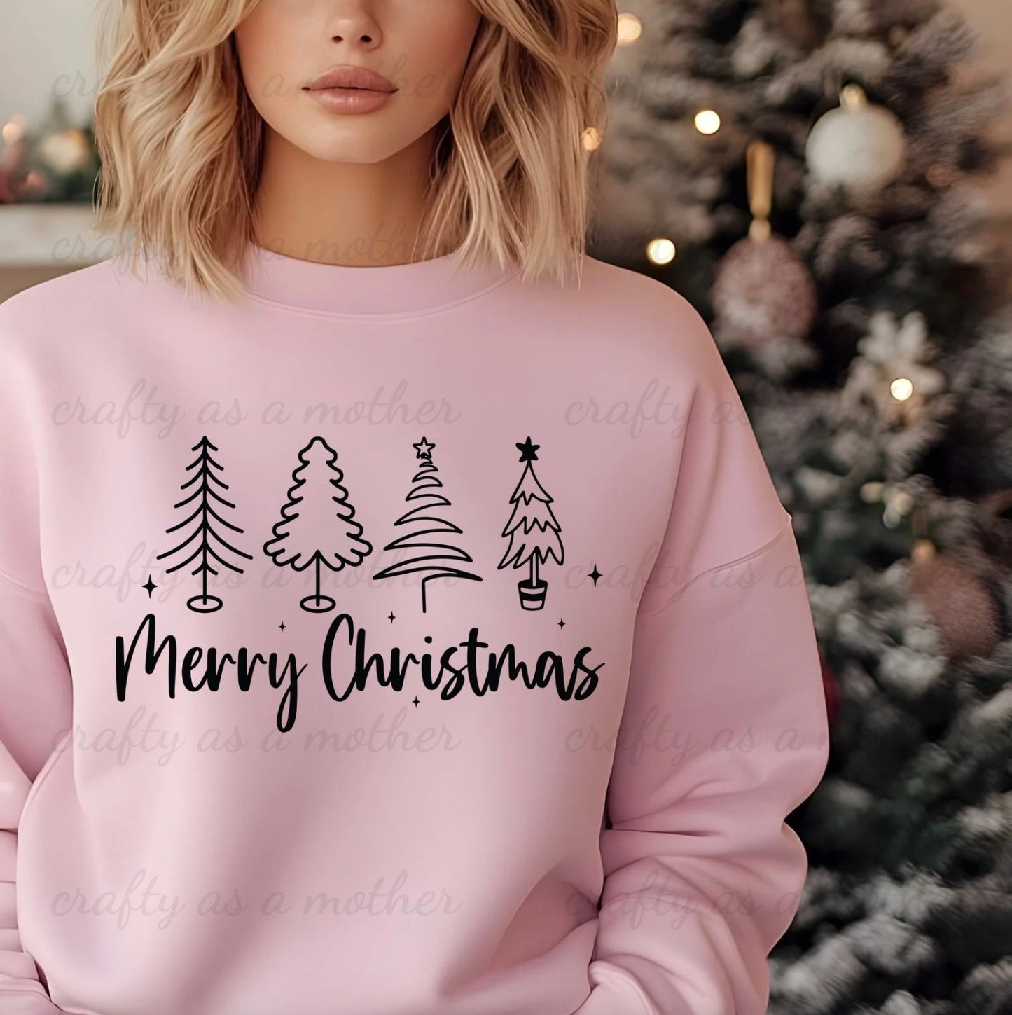 Merry Christmas Trees Sweatshirt