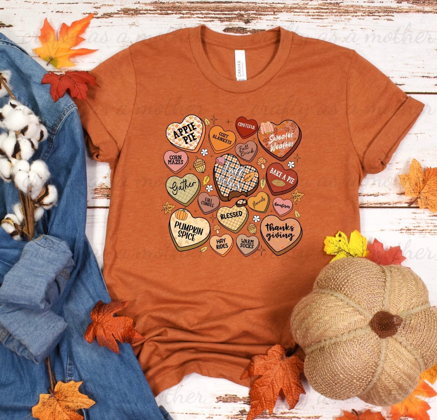 Fall Candy Heart Tee