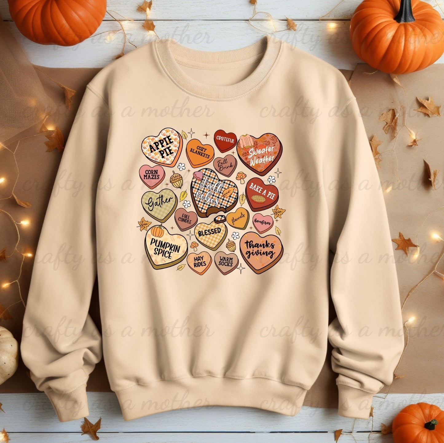 Fall Candy Heart Sweatshirt