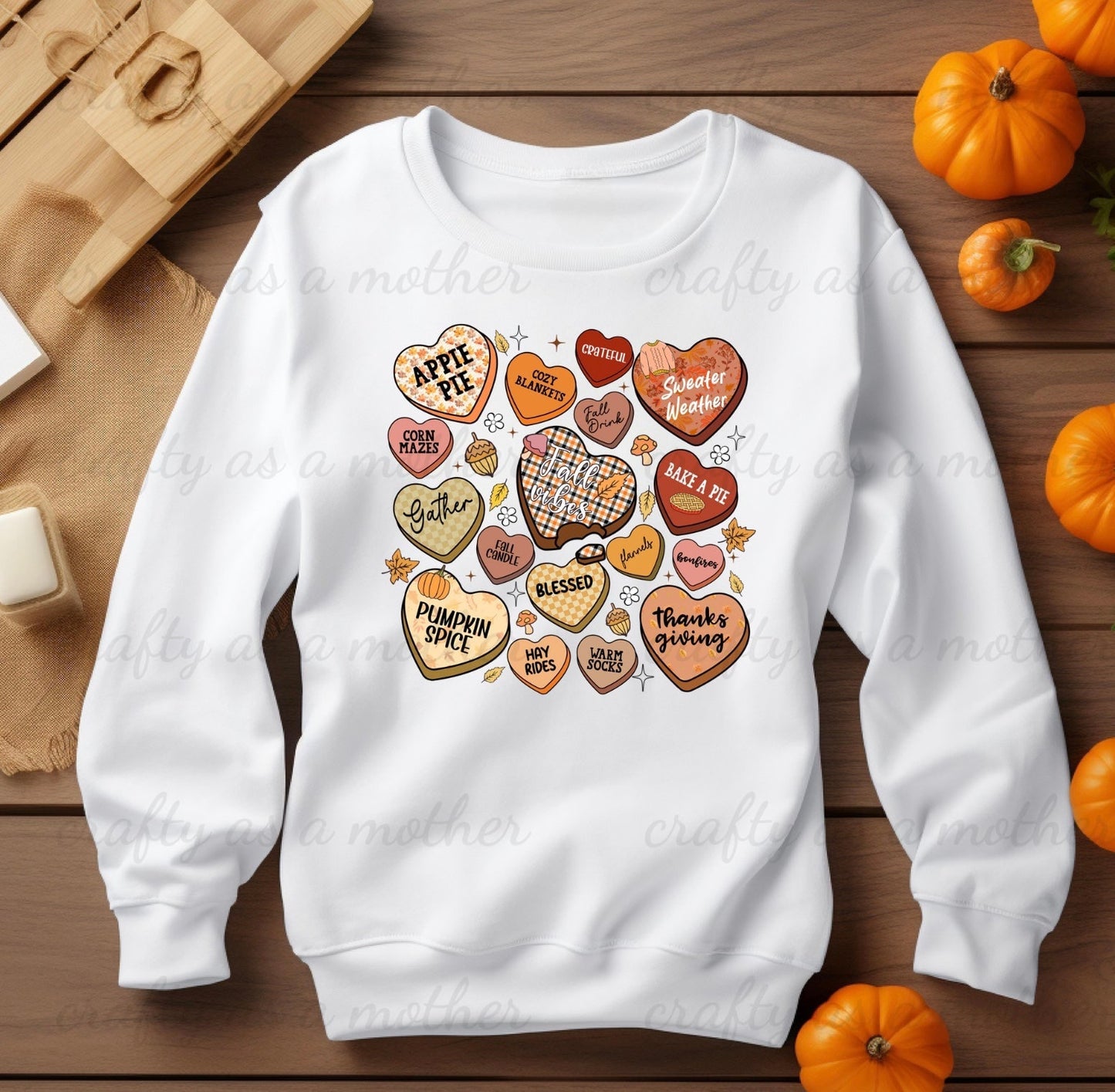 Fall Candy Heart Sweatshirt
