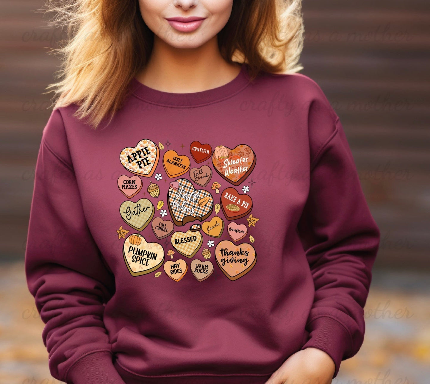 Fall Candy Heart Sweatshirt