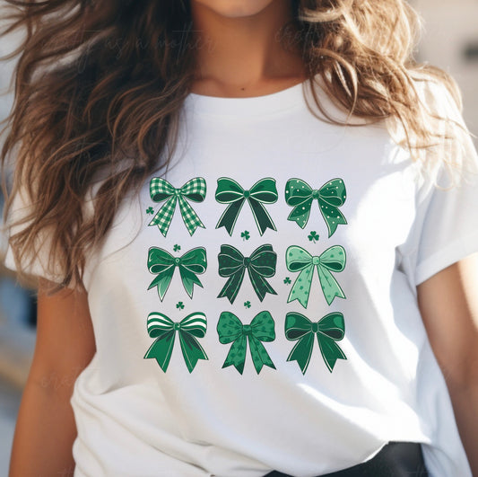 St. Patrick's Coquette Bow Tee