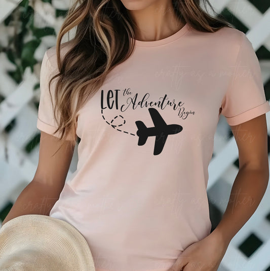 Let The Adventure Begin Plane Tee