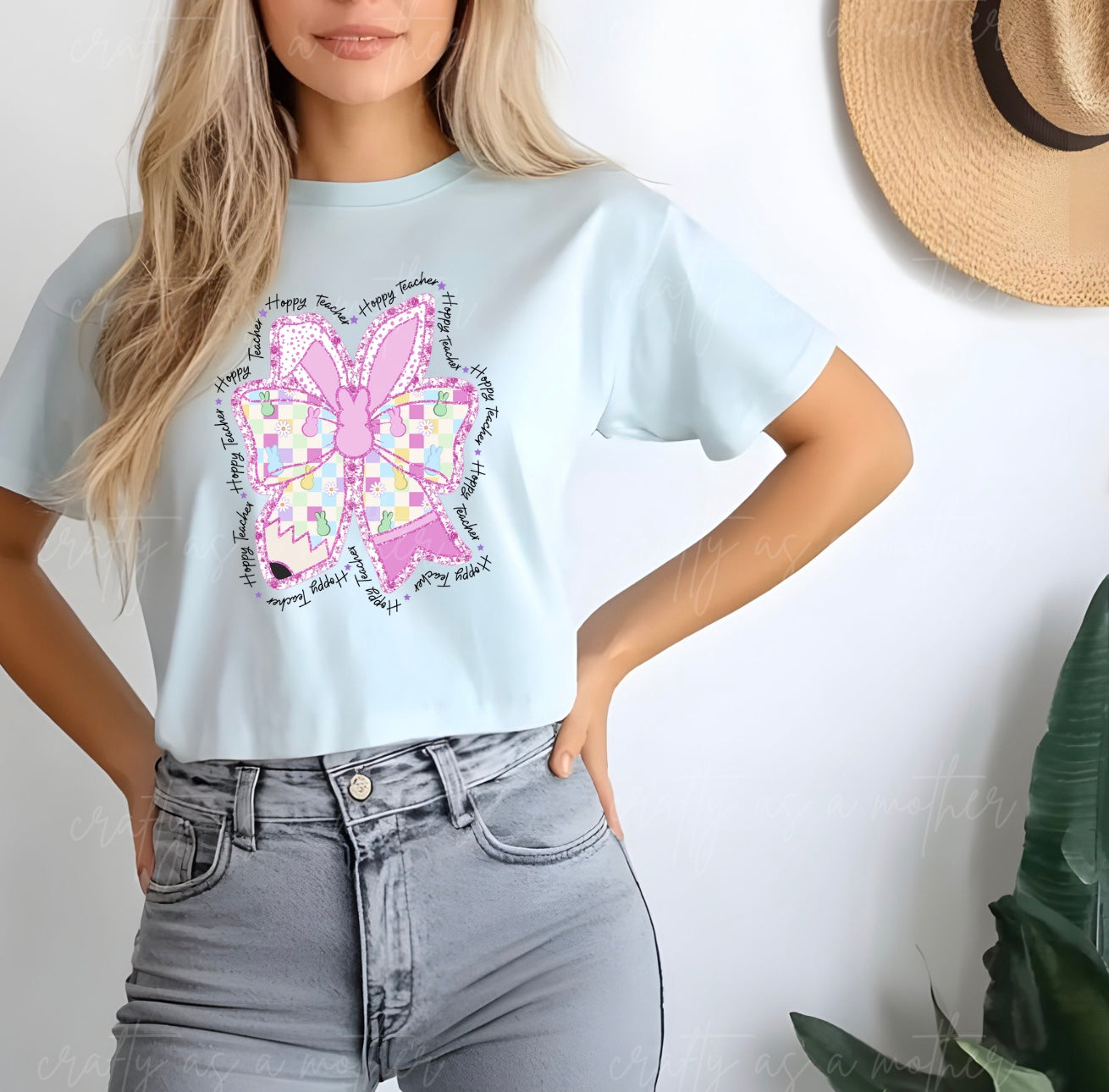 Easter Coquette Bow Teacher Tee