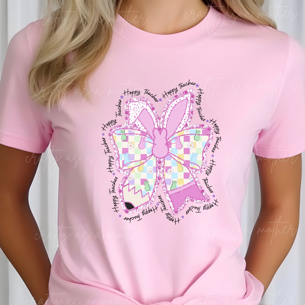 Easter Coquette Bow Teacher Tee