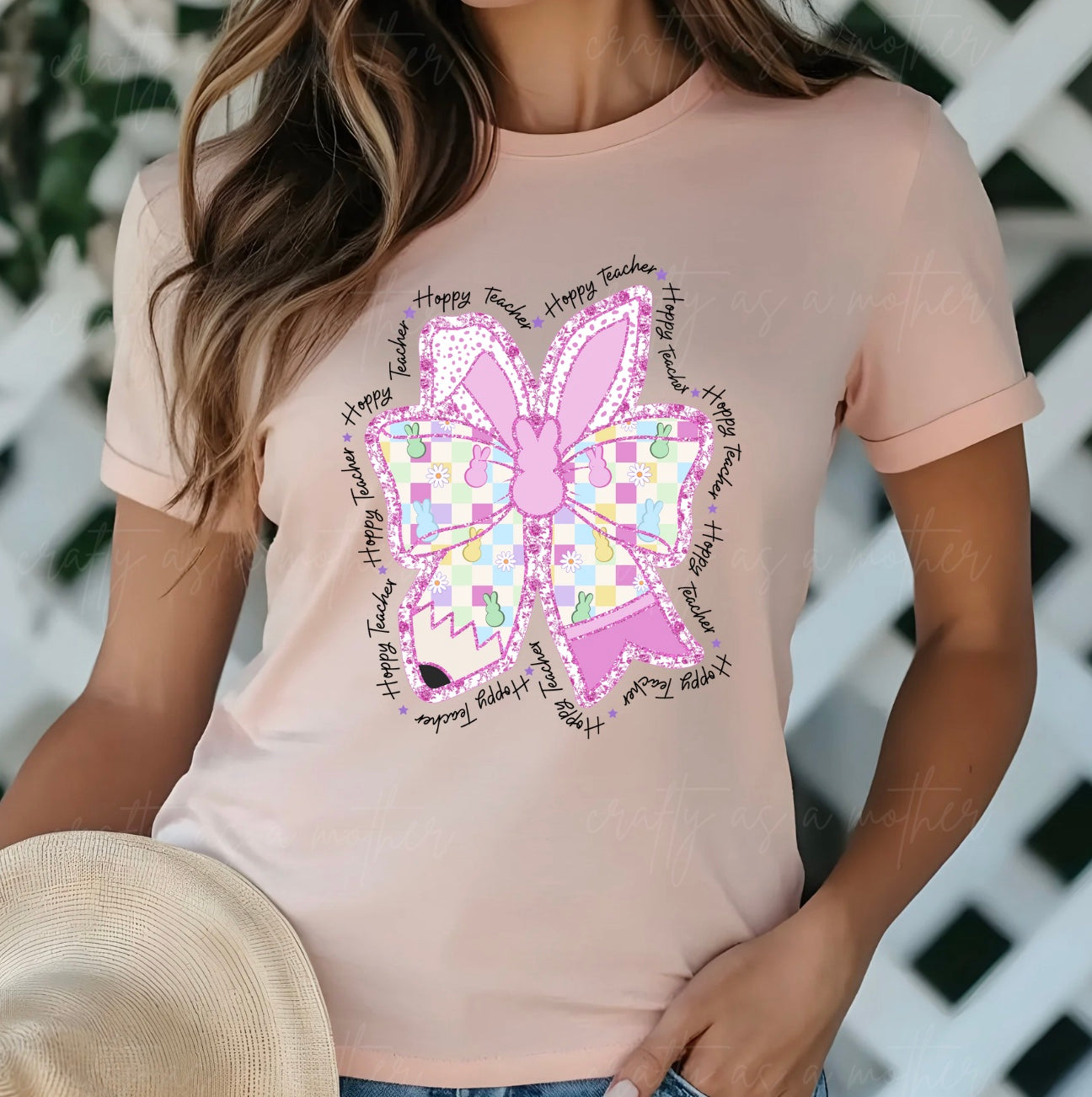 Easter Coquette Bow Teacher Tee