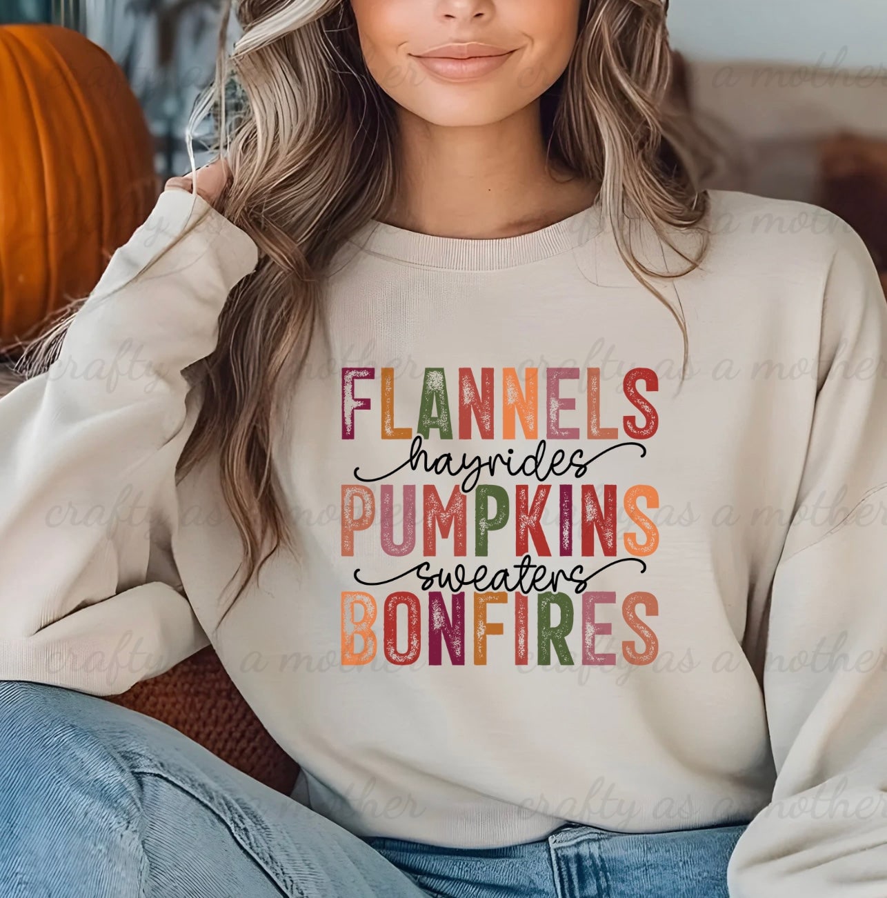 Flannels, Hayrides, Pumpkins Sweatshirt