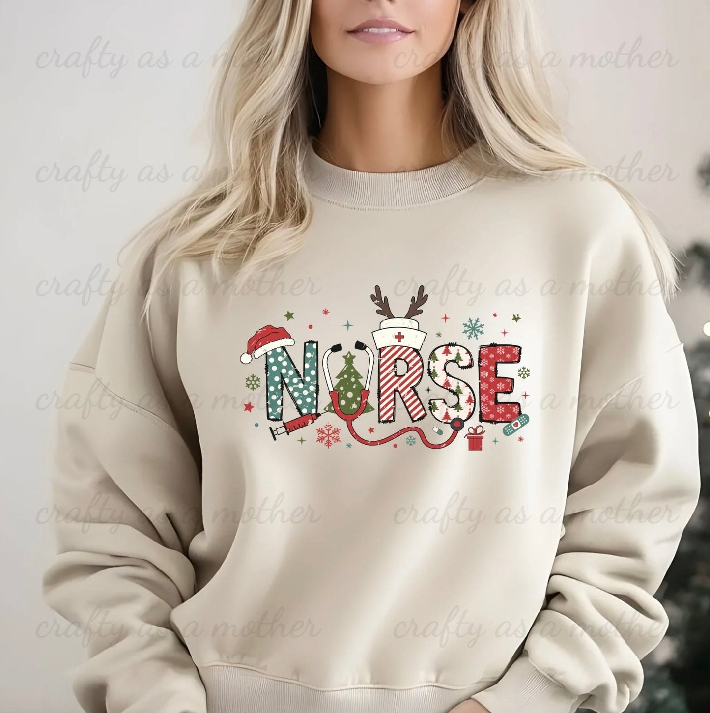 Nurse Retro Xmas Sweatshirt