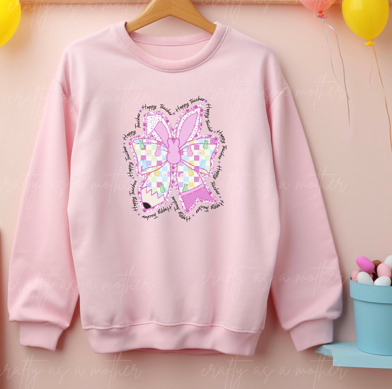 Easter Coquette Bow Teacher Sweatshirt