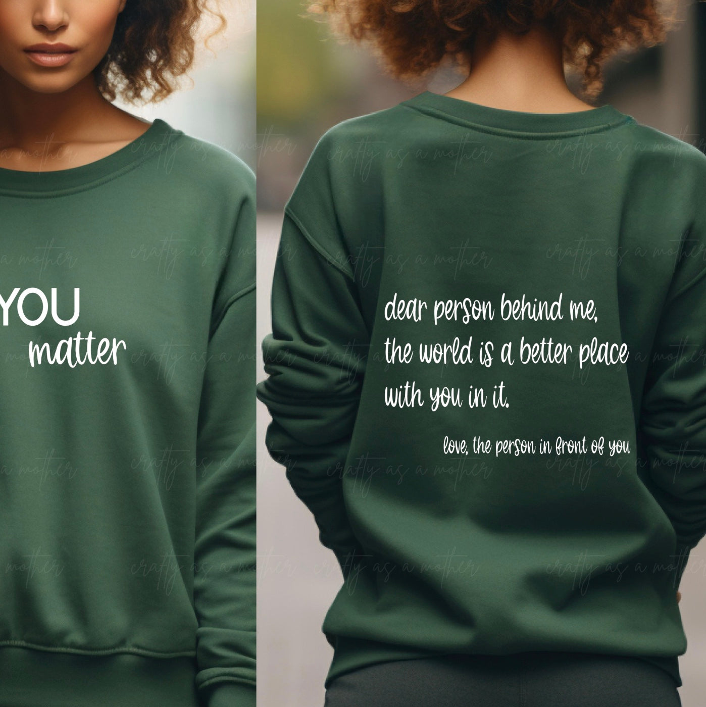 Dear Person Behind Me Double Sided Sweatshirt