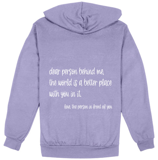 Dear Person Behind Me Double Sided Hoodie