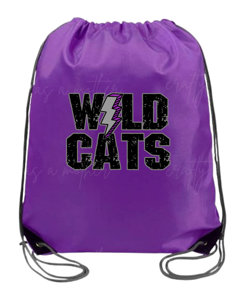 Wildcats Lightning Bolt Drawstring Bag