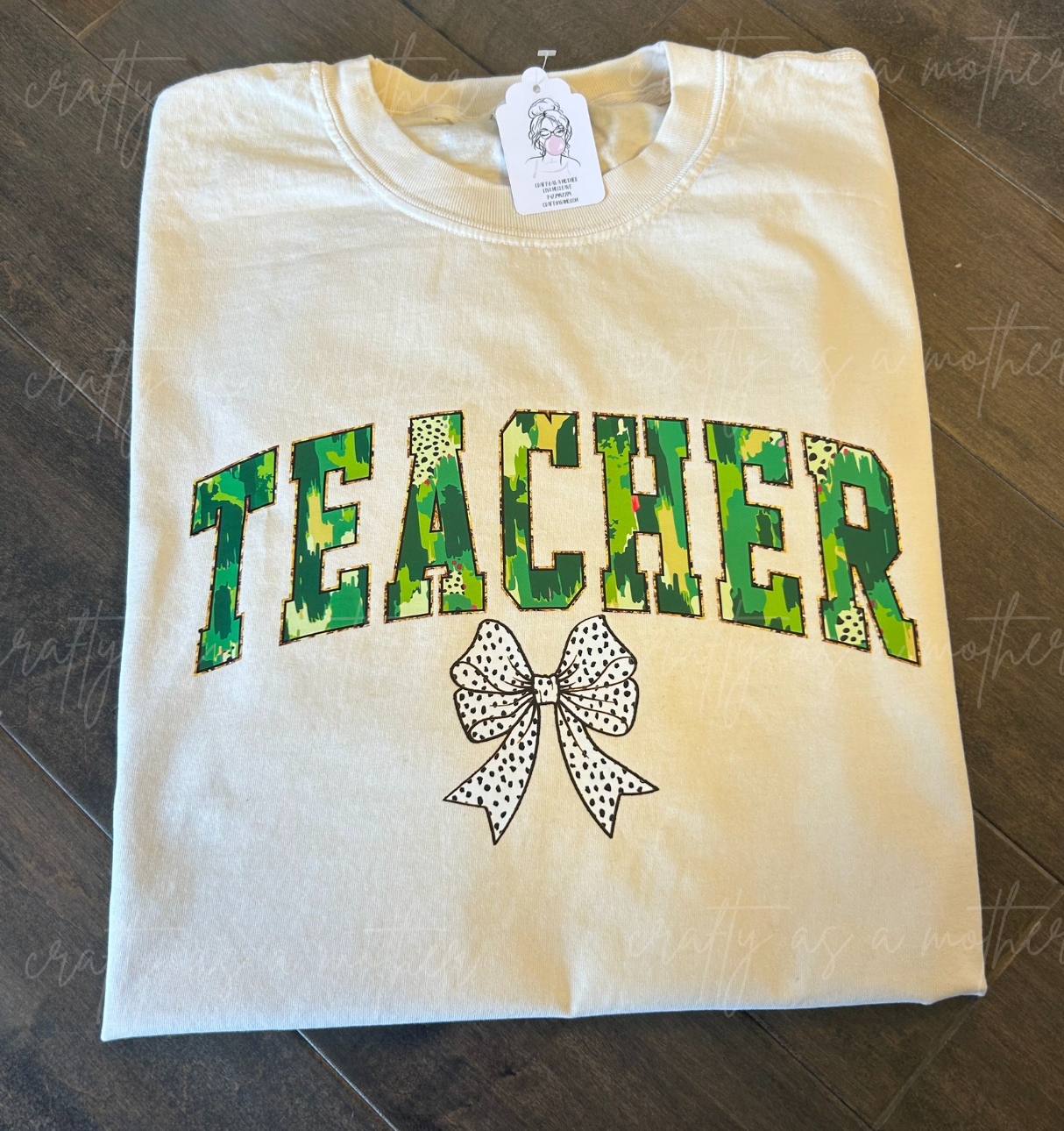 Dalmatian Coquette Bow Teacher Tee