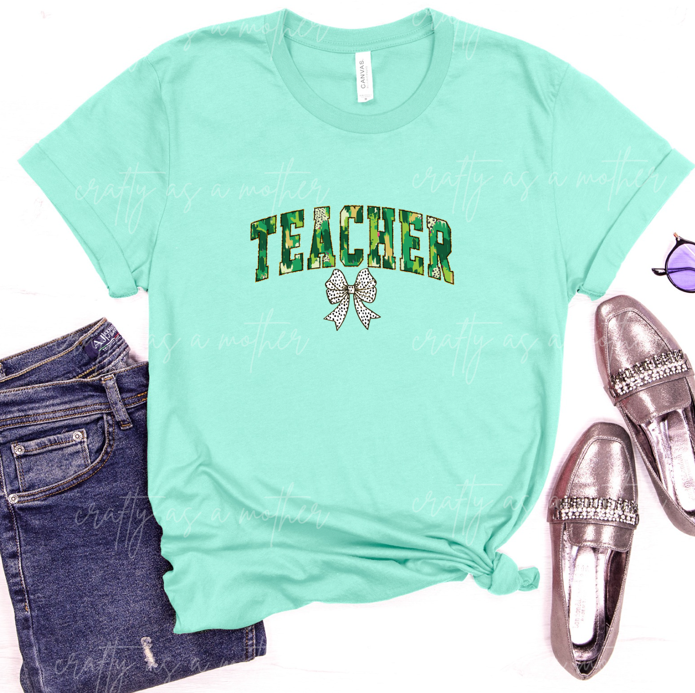 Dalmatian Coquette Bow Teacher Tee