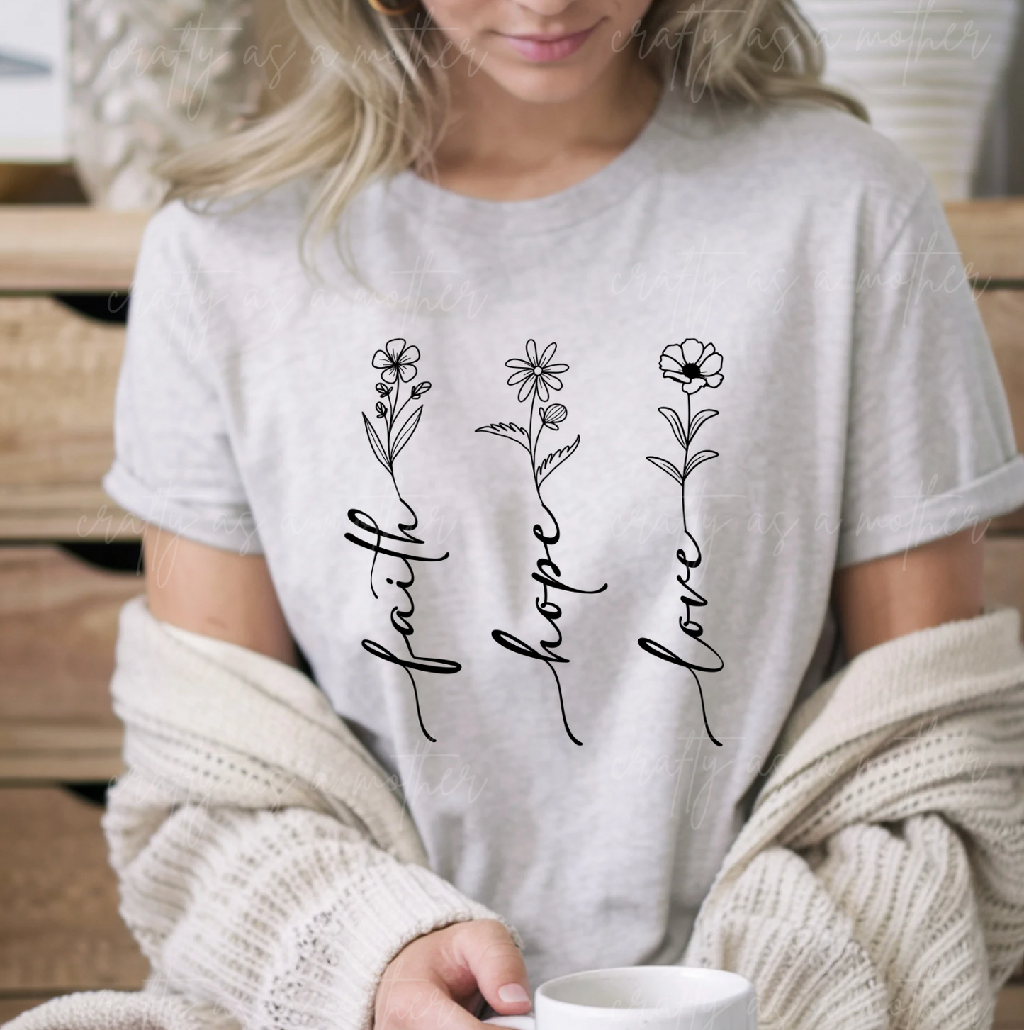 Faith Hope Love Floral Tee