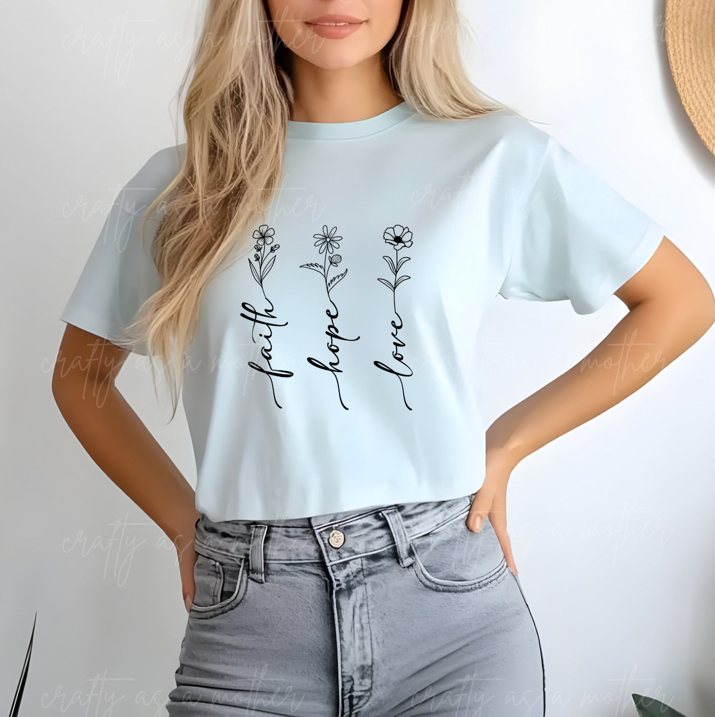 Faith Hope Love Floral Tee