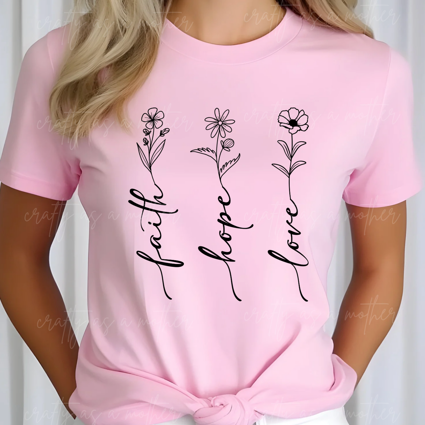 Faith Hope Love Floral Tee