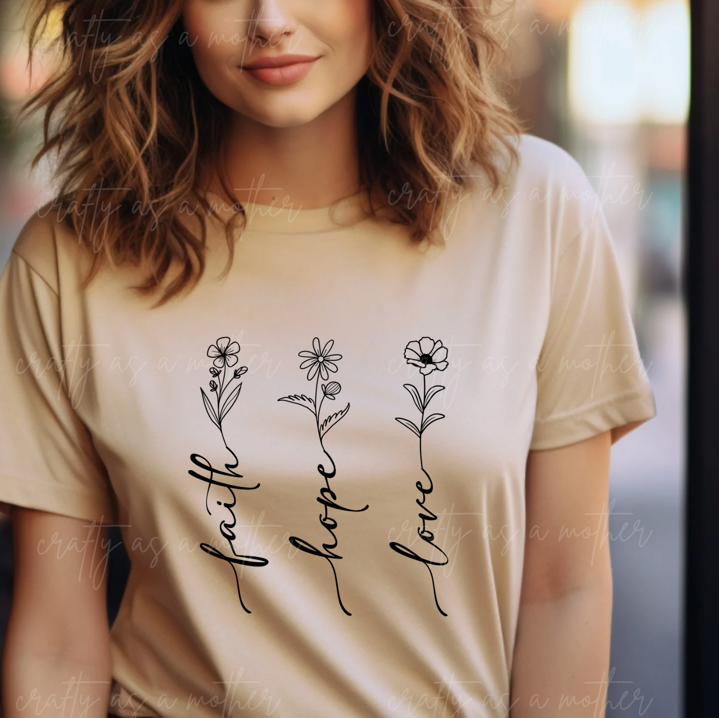 Faith Hope Love Floral Tee