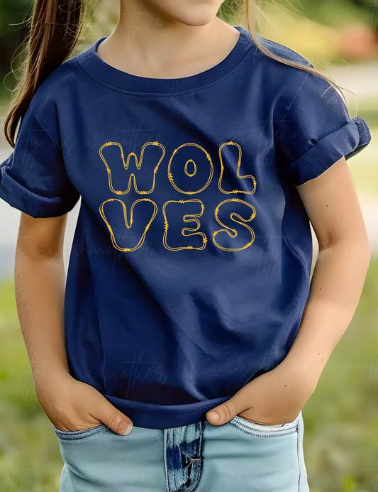 WOLVES Stacked Letters