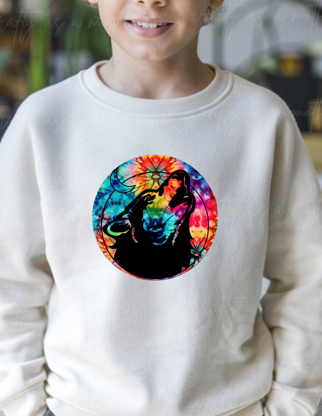 Tie Dye Wolf - Youth