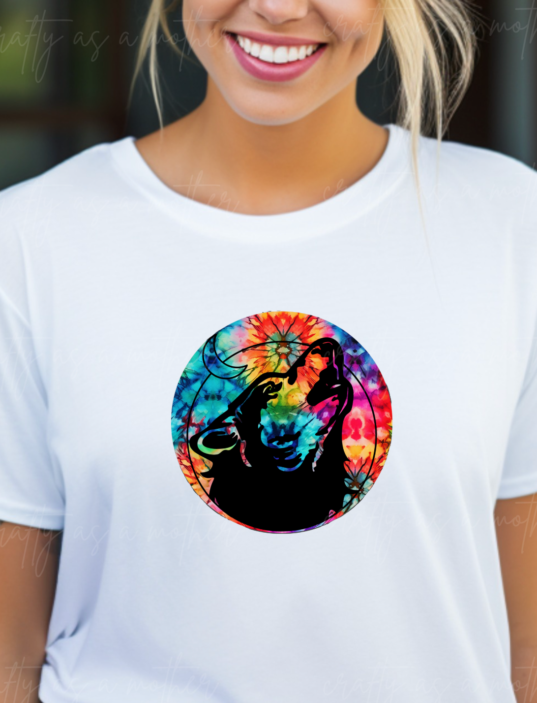 Tie Dye Wolf - Adult