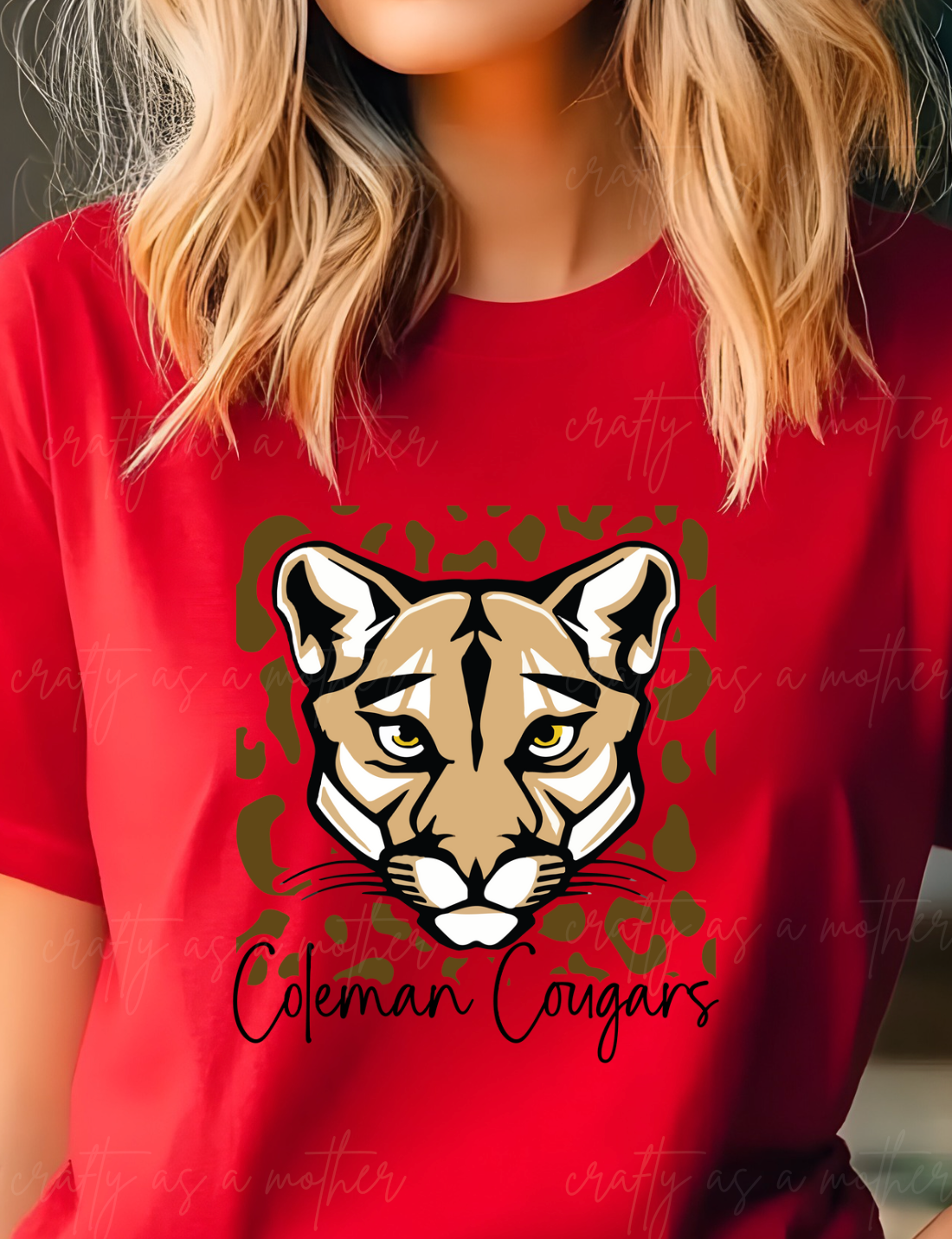 Coleman Cougars Leopard Print Tee