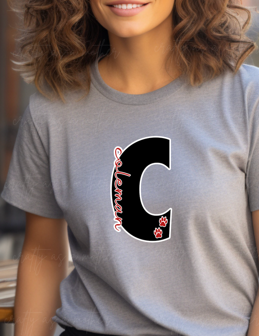 Coleman Cougars C is for Coleman Tee