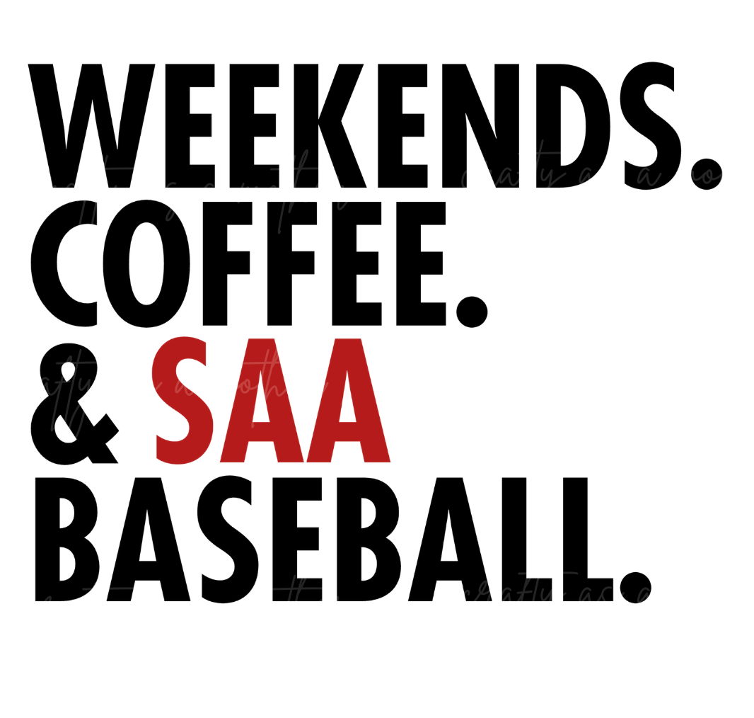 SAA Weekends Coffee & Baseball Puff Letters
