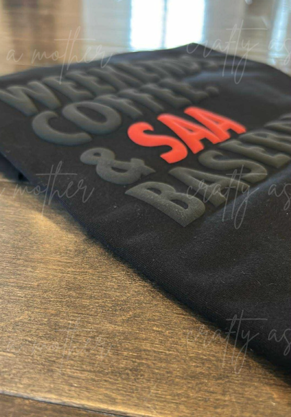 SAA Weekends Coffee & Baseball Puff Letters