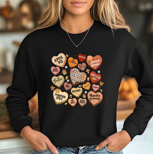 Fall Candy Heart Sweatshirt