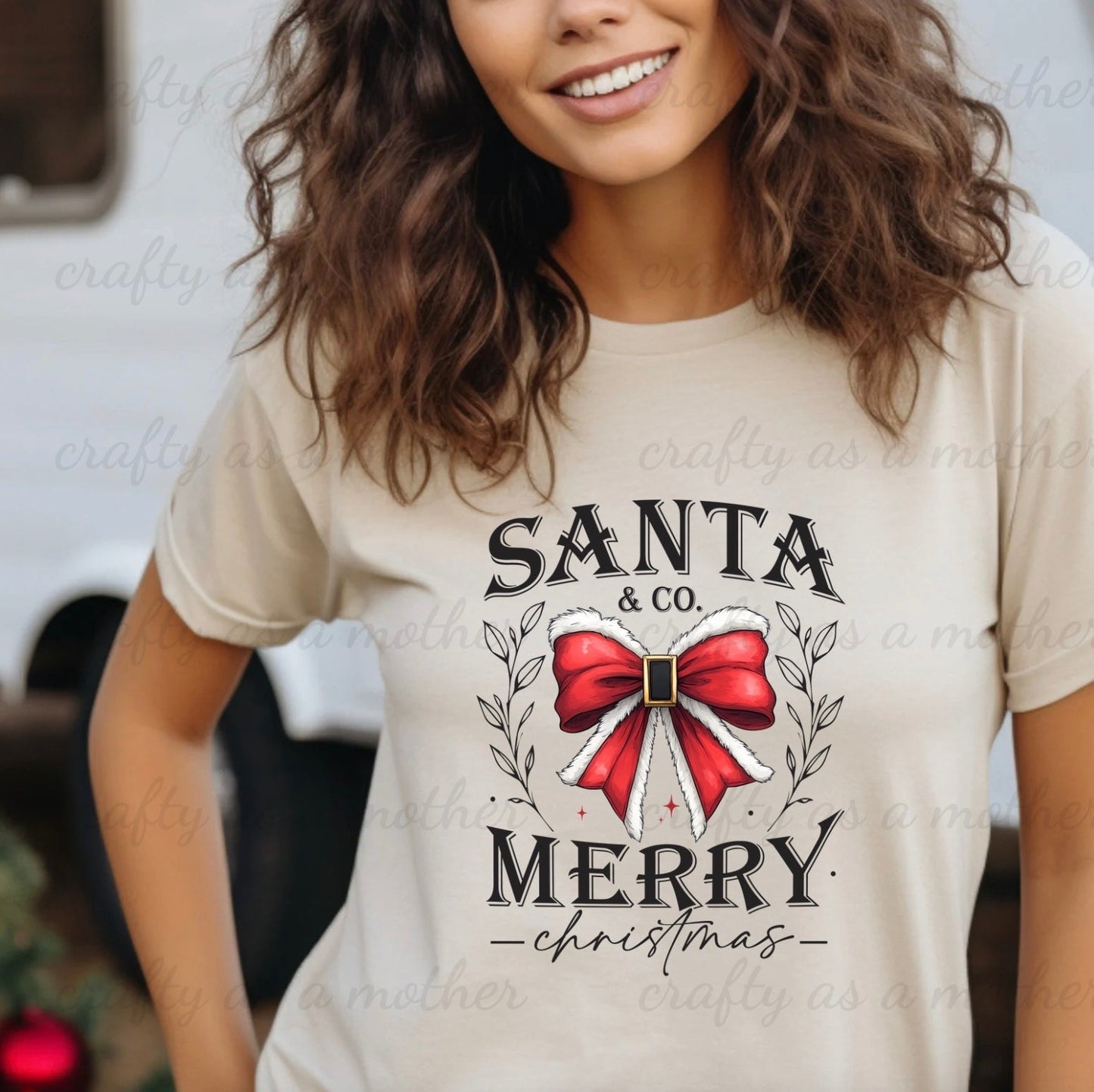 Santa Croquette Bow Tee