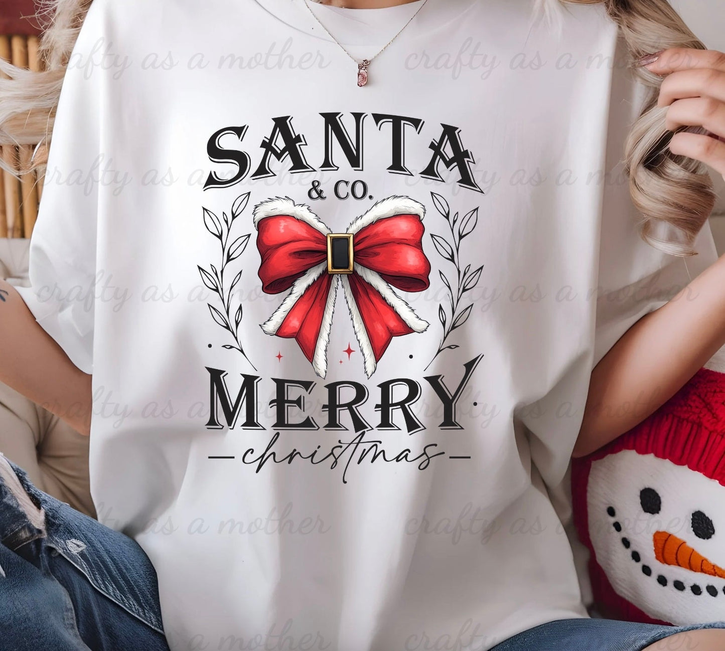 Santa Croquette Bow Tee