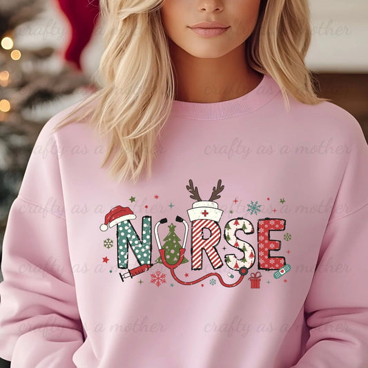 Nurse Retro Xmas Sweatshirt