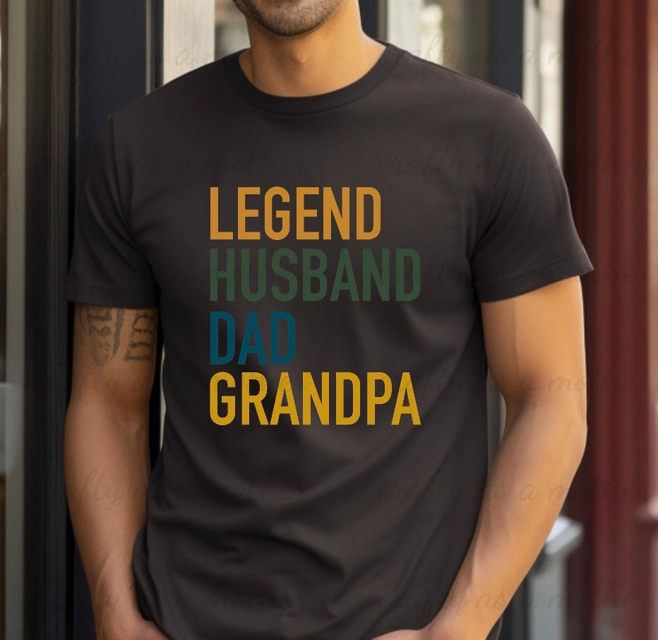 Legend Husband Dad Grandpa Tee