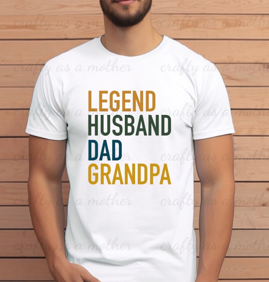 Legend Husband Dad Grandpa Tee