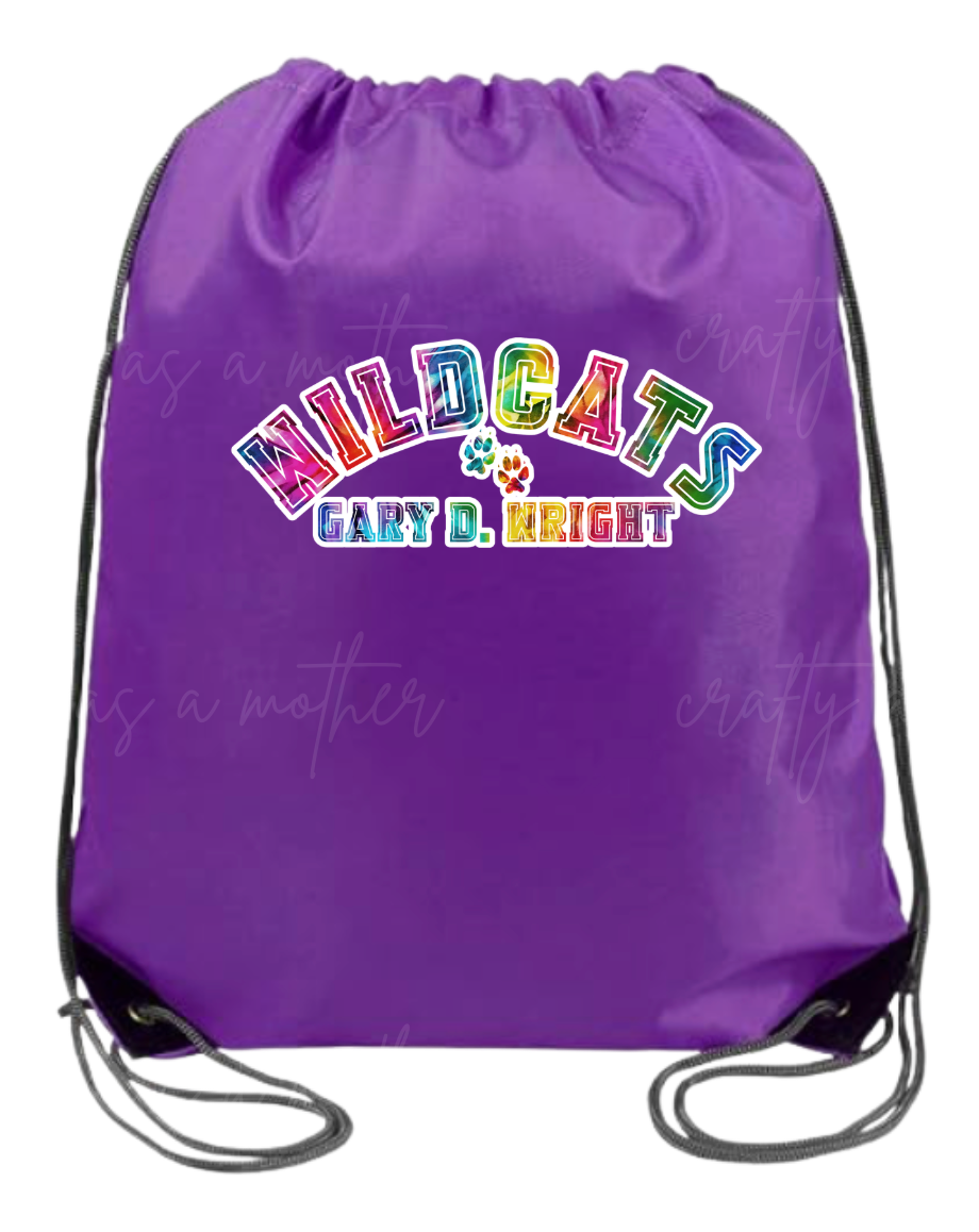 Wildcats Rainbow Drawstring Bag