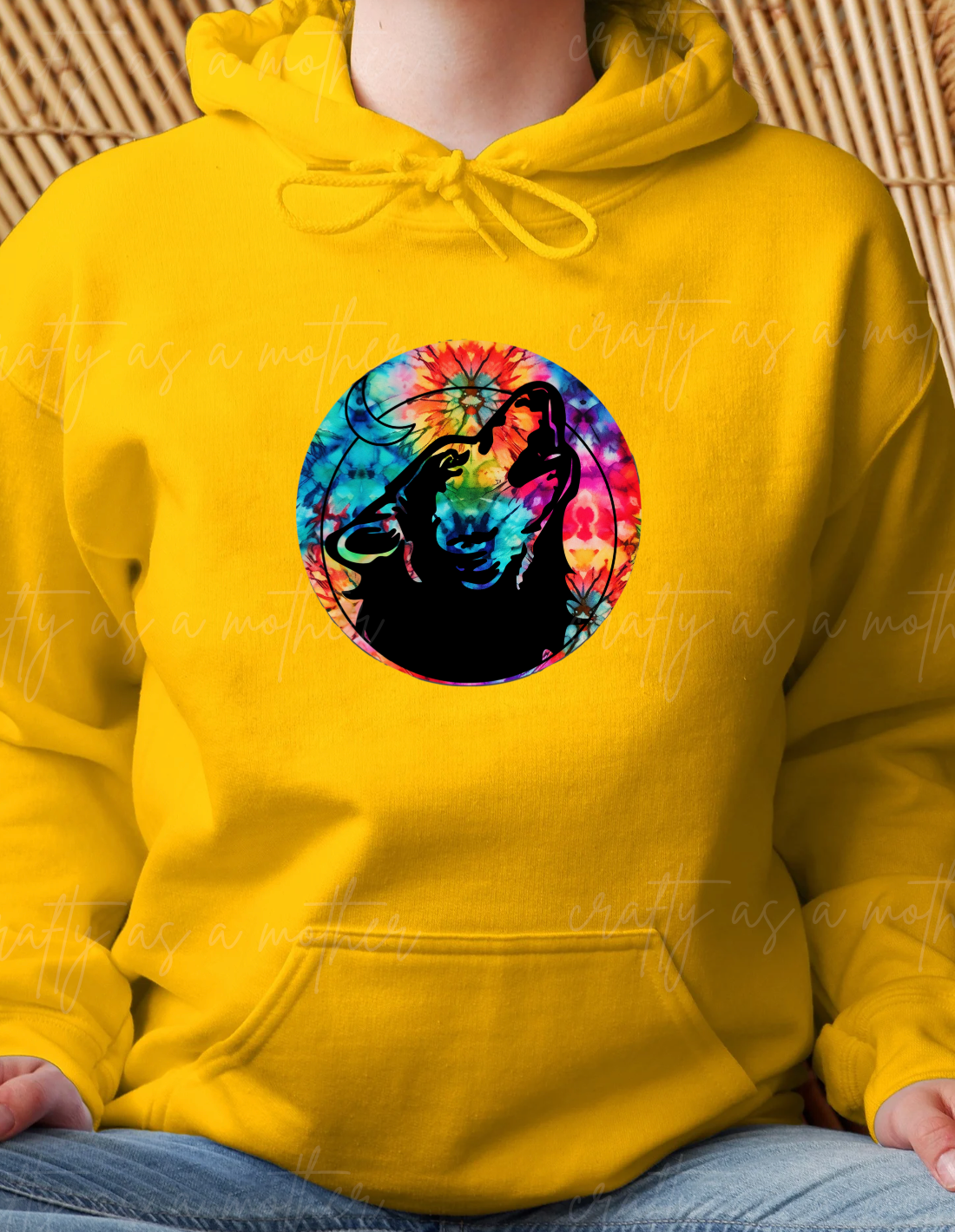 Tie Dye Wolf - Adult