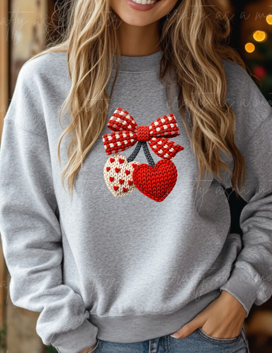 Faux Crochet Valentines Day Tee