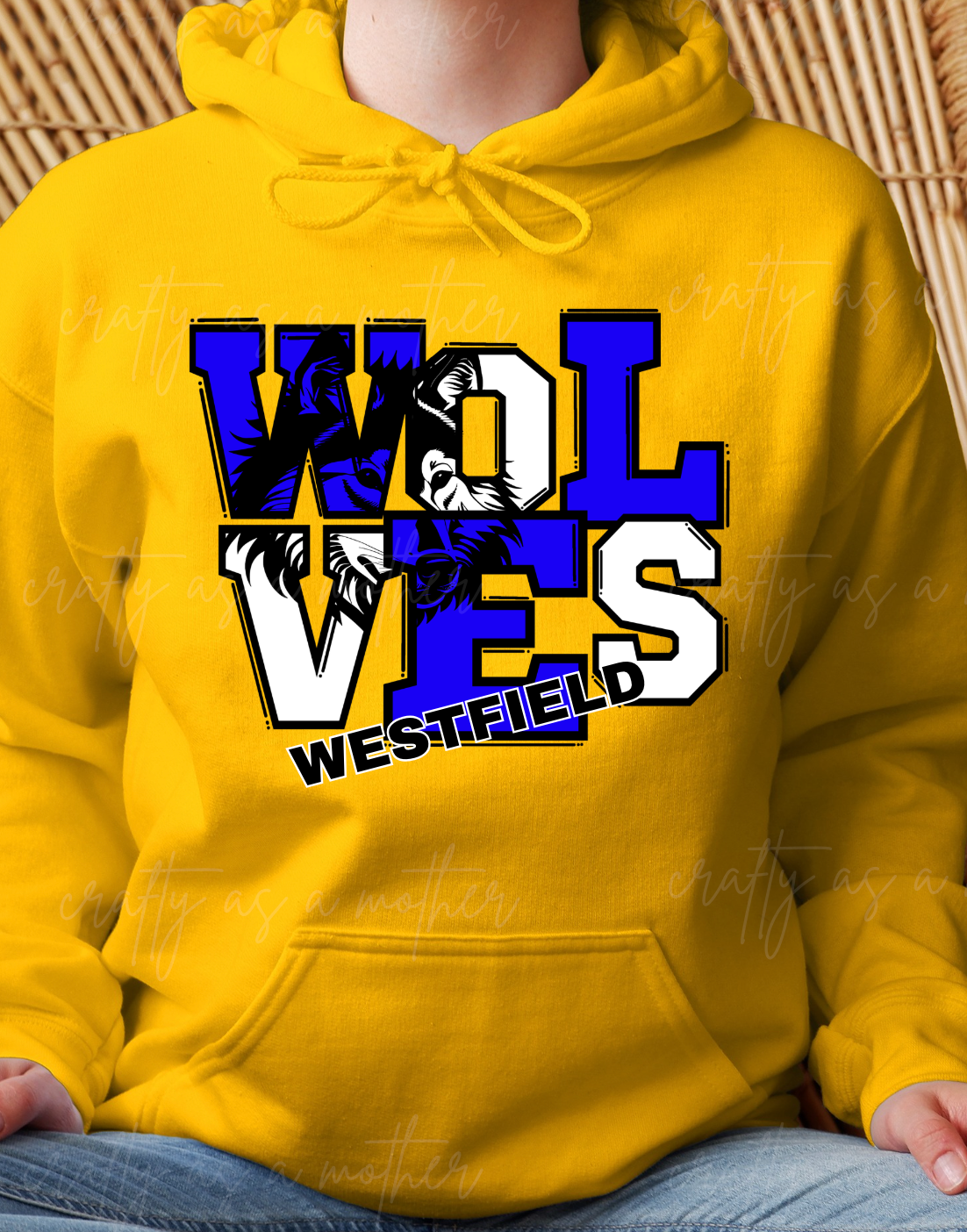 Block Letter Wolves - Adult