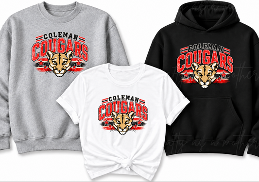 Coleman Cougars Retro Varsity Design