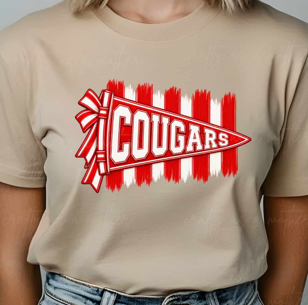 Coleman Cougars Pennant Design