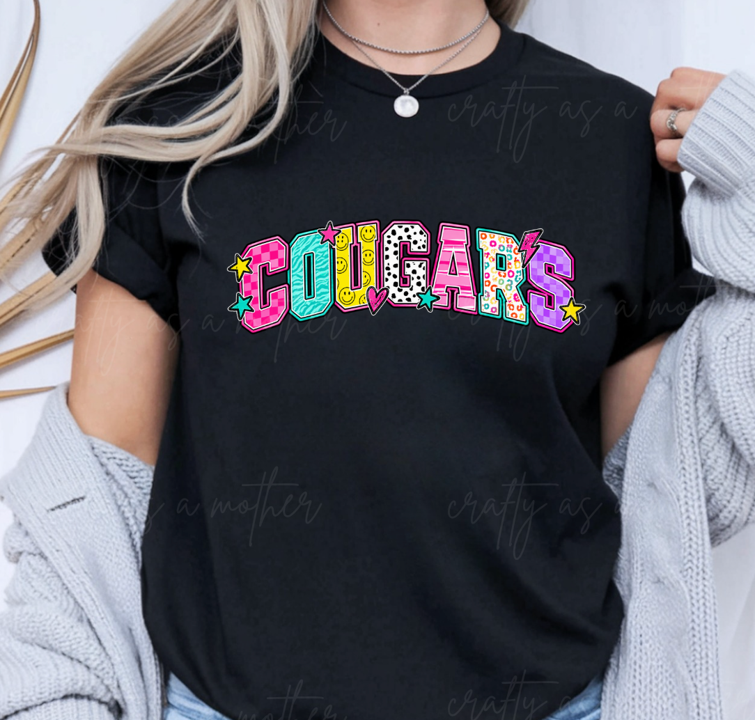 Coleman Cougars Mixed Font Design