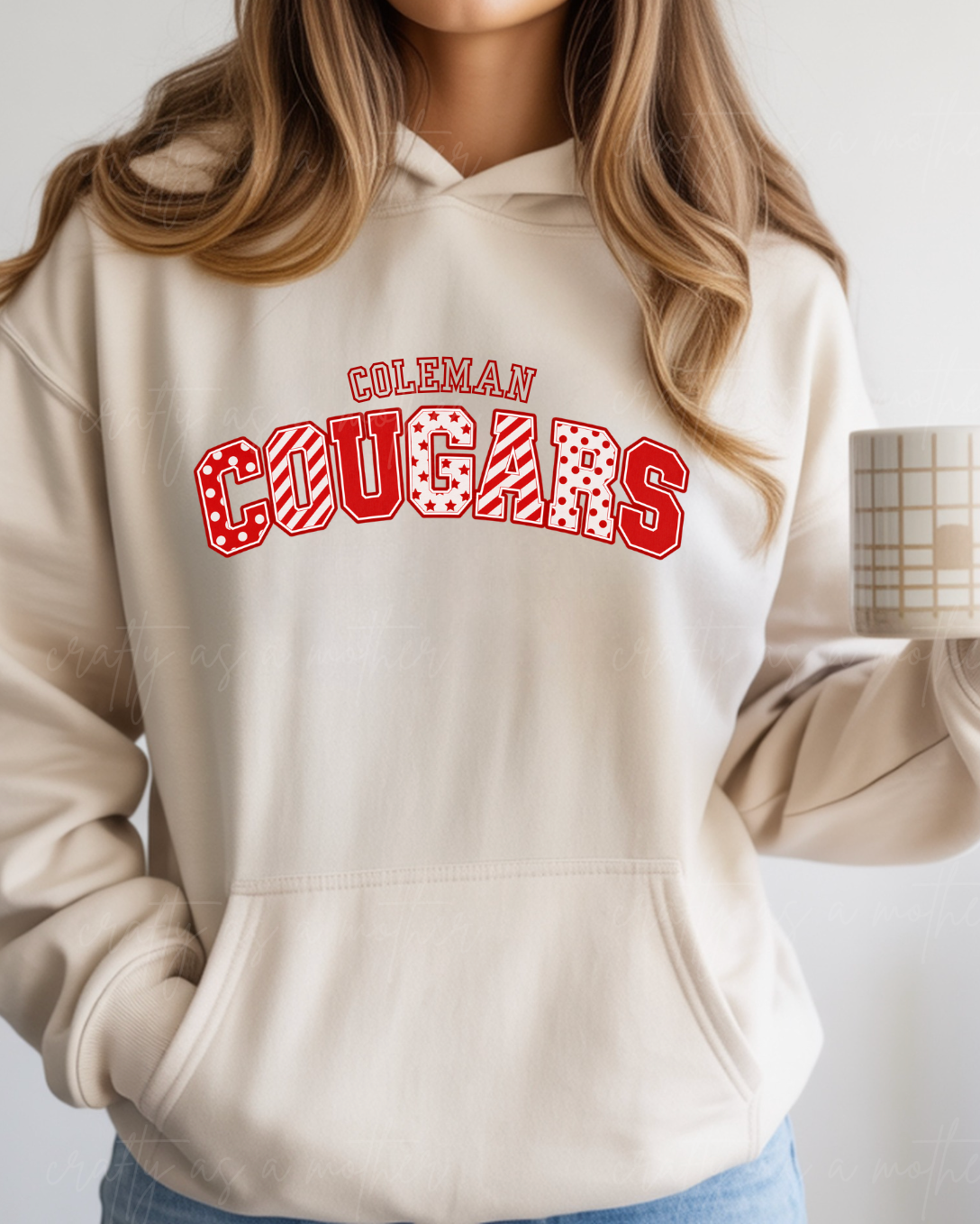Coleman Cougars Varsity Polka Dot Design
