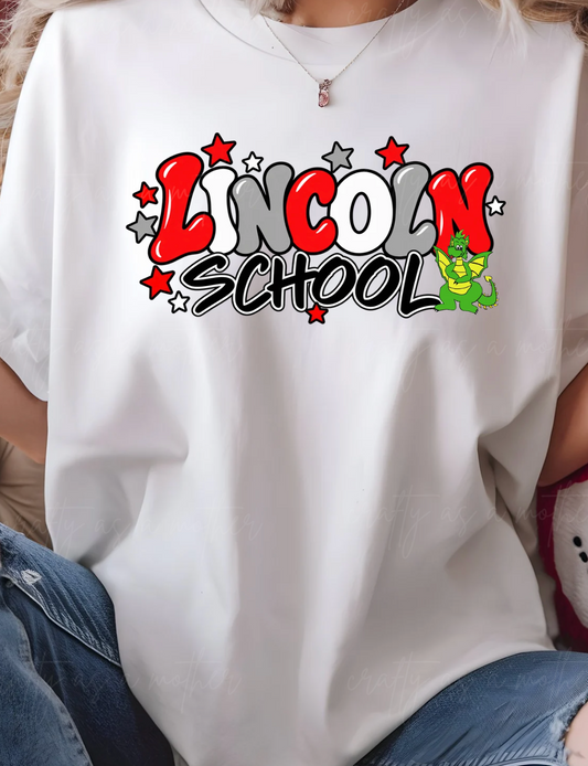 Lincoln School Bubble Letters - Adult