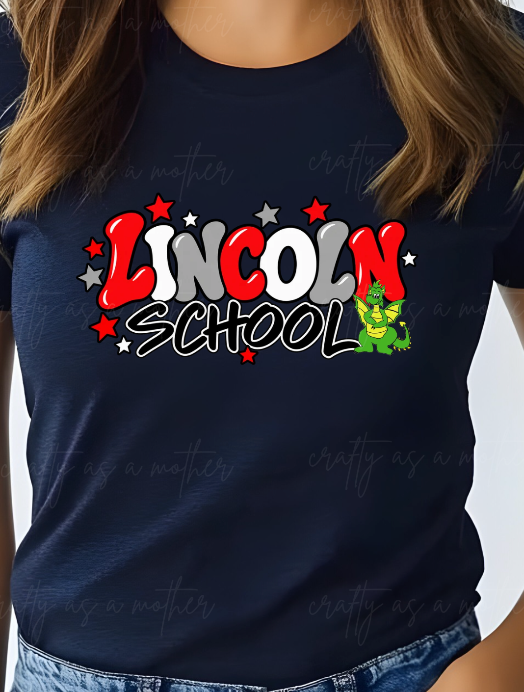 Lincoln School Bubble Letters - Adult