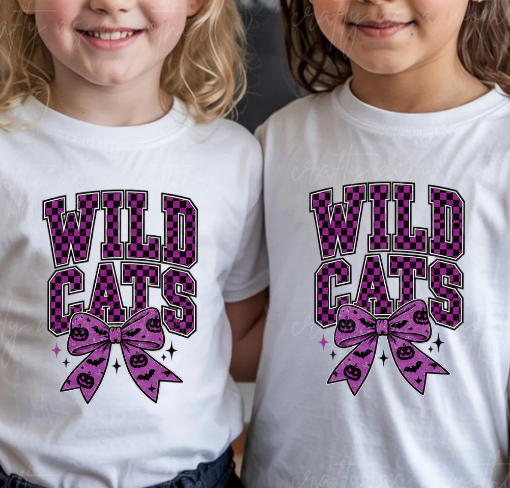 Wildcats Halloween Bow - Youth