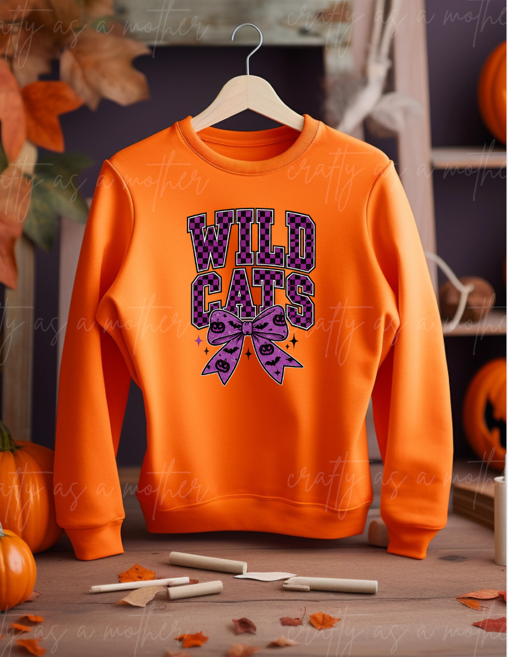 Wildcats Halloween Bow - Youth