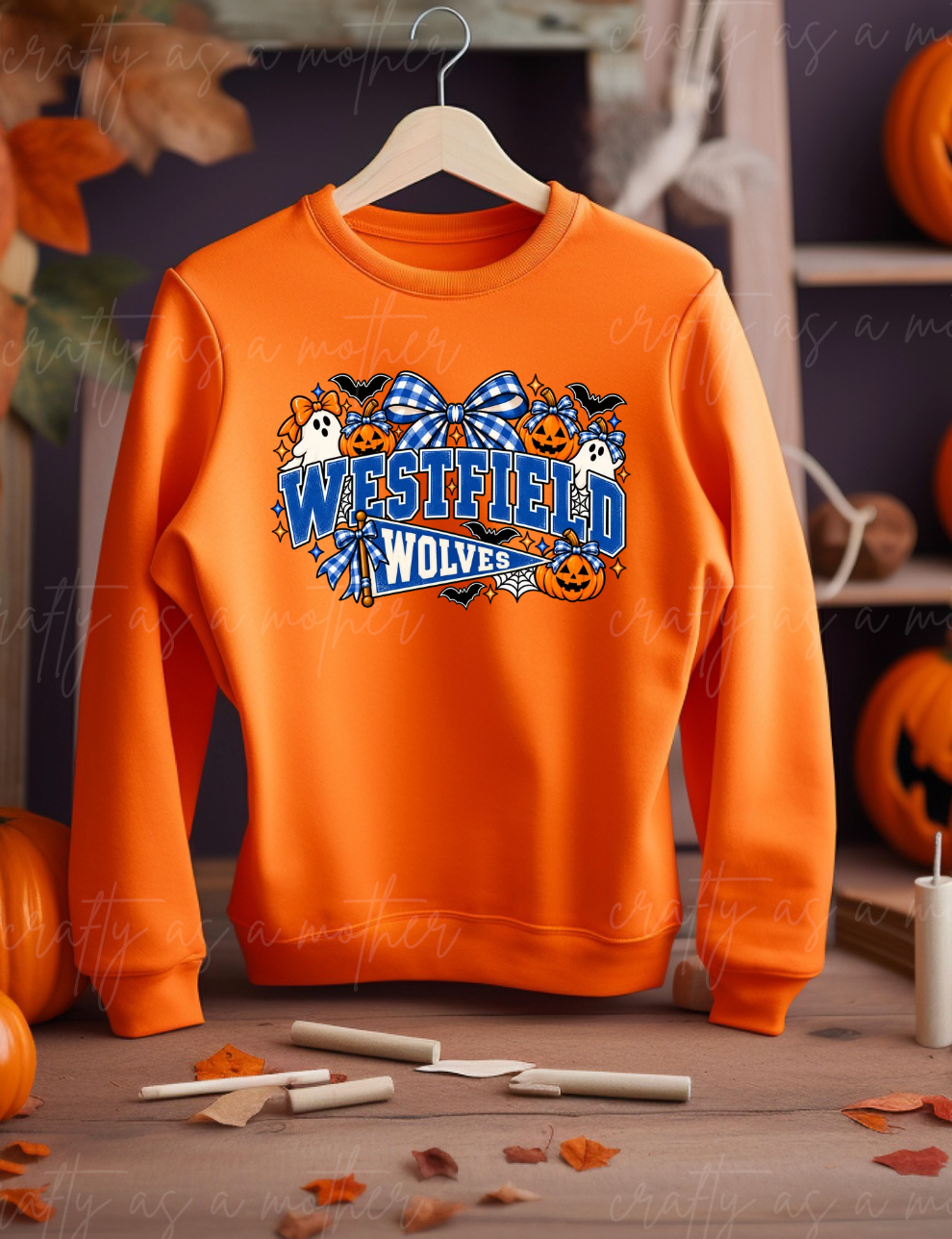 Halloween Wolves Bow - Youth