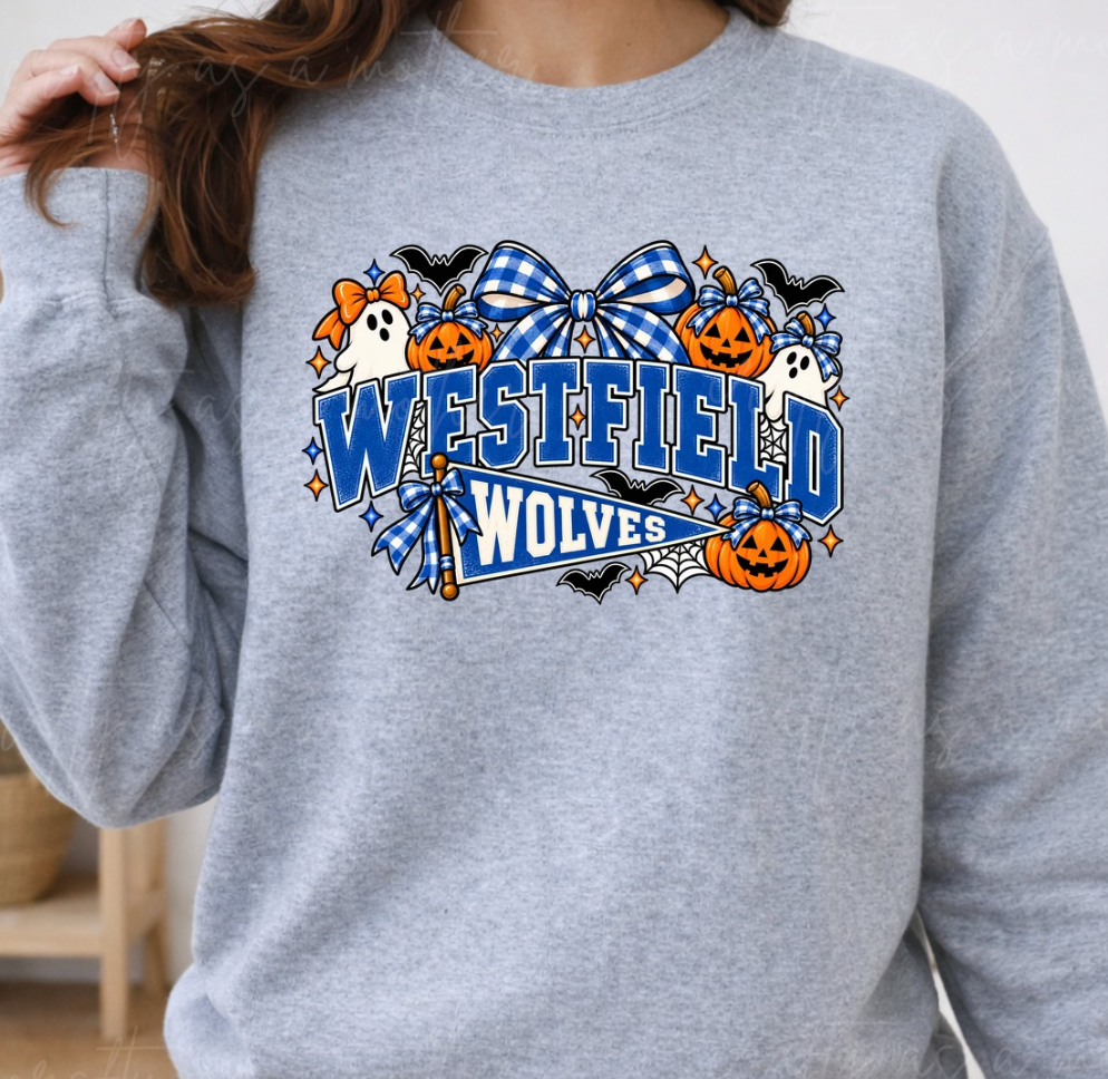 Halloween Wolves Bow - Adult